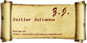 Zeitler Julianna névjegykártya